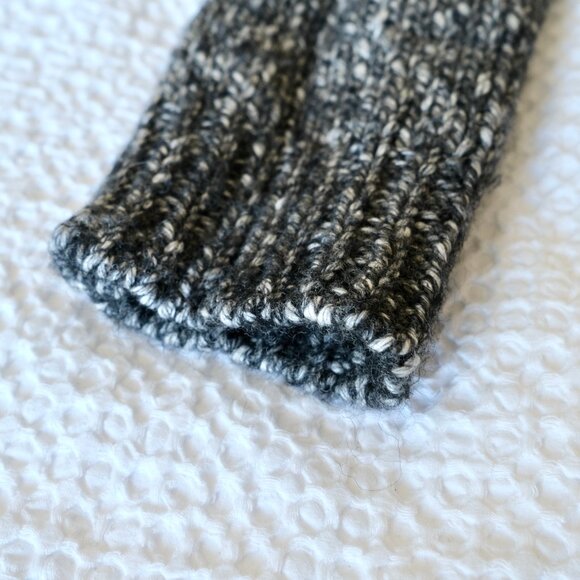 THEORY Parkland Chunky Gray Melange Slouchy Wool Sweater - Picture 5 of 12